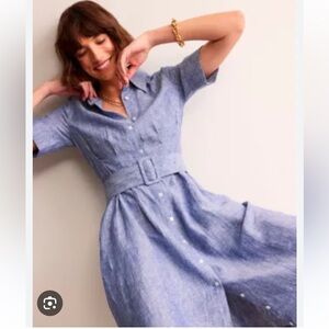 Boden Louise Linen Midi Dress